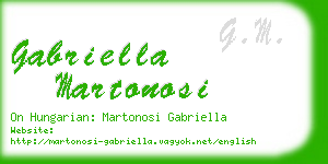 gabriella martonosi business card